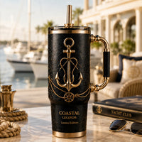 Coastal Legends - Anchor Motif in Black and Gold