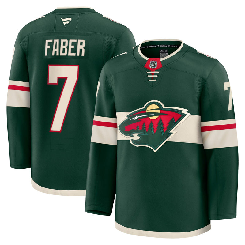 Brock Faber Minnesota Wild Hockey Jersey, Green Premium Sportswear Jersey Shirt, Long Sleeve Hockey Sweater Jersey, Casual Gift for Men