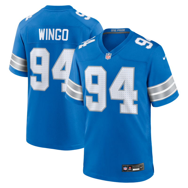 Mekhi Wingo Detroit Lions Football Jersey, Blue Game Sportswear Jersey Shirt, Lightweight Breathable Athletic Jersey, Casual Gift for Men