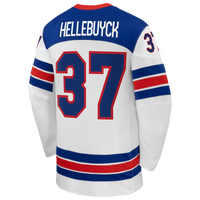 Connor Hellebuyck White US 2026 Away Replica Hockey Jersey, Sportswear Jersey Shirt, Long Sleeve Hockey Sweater Jersey, Casual Gift for Men