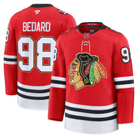 Connor Bedard Chicago Blackhawks Hockey Jersey, Red Premium Sportswear Jersey Shirt, Long Sleeve Hockey Sweater Jersey, Casual Gift for Men
