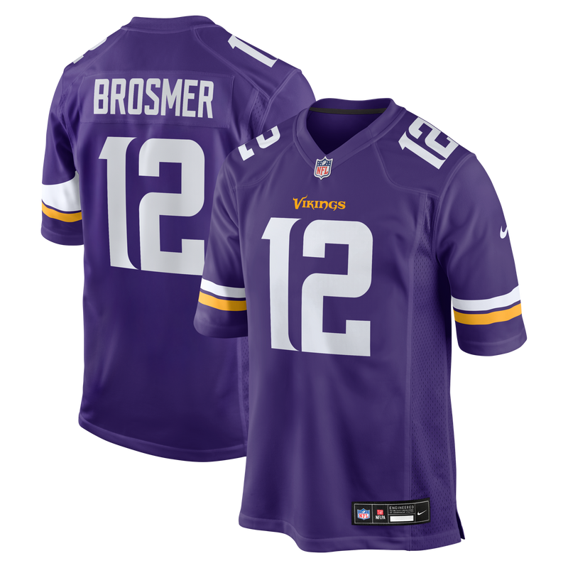Max Brosmer Minnesota Vikings Football Jersey, Purple Game Sportswear Jersey Shirt, Lightweight Breathable Athletic Jersey, Casual Gift for Men