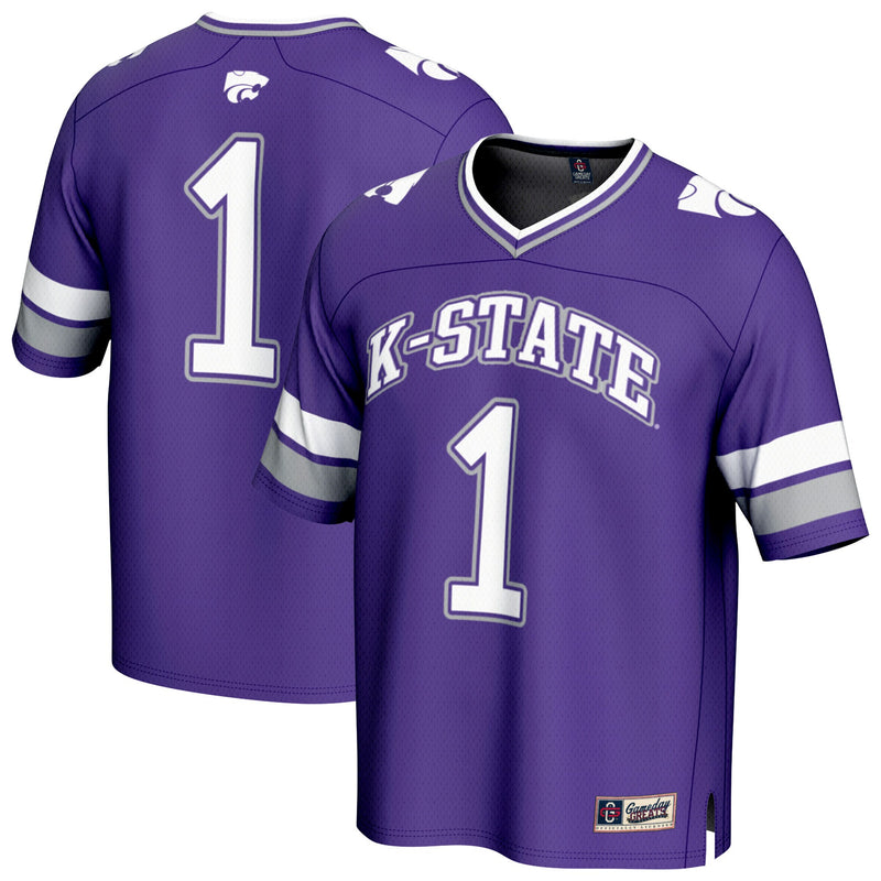 Kansas State Wildcats Lightweight Football Jersey, Purple Sportswear Jersey Shirt, Lightweight Breathable Athletic Jersey, Casual Gift for Men