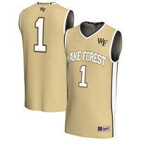 Wake Forest Demon Deacons Basketball Jersey, Gold Sportswear Jersey Shirt, Sleeveless Athletic Tank Jersey, Casual Gift for Men, Style 203279916