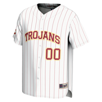 USC Trojans Baseball Jersey, White Lightweight Sportswear Jersey Shirt, Lightweight Breathable Athletic Jersey, Casual Gift for Men