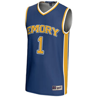 Emory Eagles Basketball Jersey, Blue Lightweight Sportswear Jersey Shirt, Sleeveless Athletic Tank Jersey, Casual Gift for Men, Style 200951914