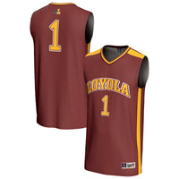 Loyola Chicago Ramblers Basketball Jersey, Maroon Fashion Sportswear Jersey Shirt, Sleeveless Athletic Tank Jersey, Casual Gift for Men