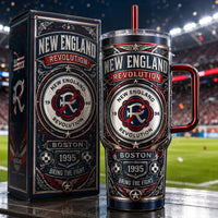 NE - Heritage Crest Tumbler in Navy, Silver and Red