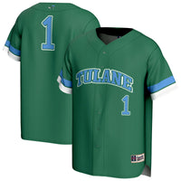Tulane Green Wave Baseball Jersey, Fashion Lightweight Sportswear Jersey Shirt, Lightweight Breathable Athletic Jersey, Casual Gift for Men