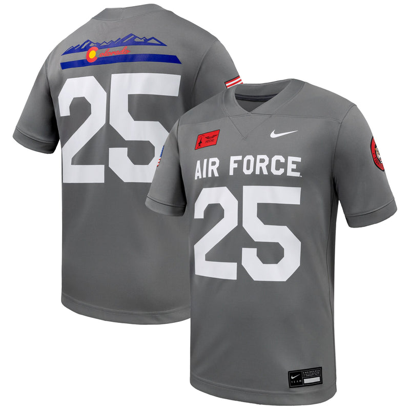 Air Force Falcons Football Jersey, Gray Game Sportswear Jersey Shirt, Lightweight Breathable Athletic Jersey, Casual Gift for Men