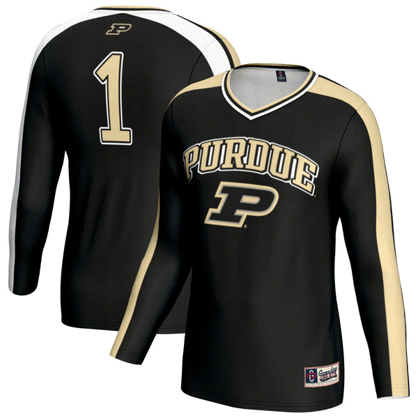 Purdue Boilermakers #1 Lightweight Volleyball Fashion Jersey - Black