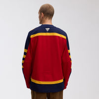 Florida Panthers Hockey Jersey, Red Authentic Classic Sportswear Jersey Shirt, Long Sleeve Hockey Sweater Jersey, Casual Gift for Men