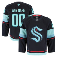 Seattle Kraken Hockey Jersey, Navy Authentic Home Sportswear Jersey Shirt, Long Sleeve Hockey Sweater Jersey, Casual Gift for Men