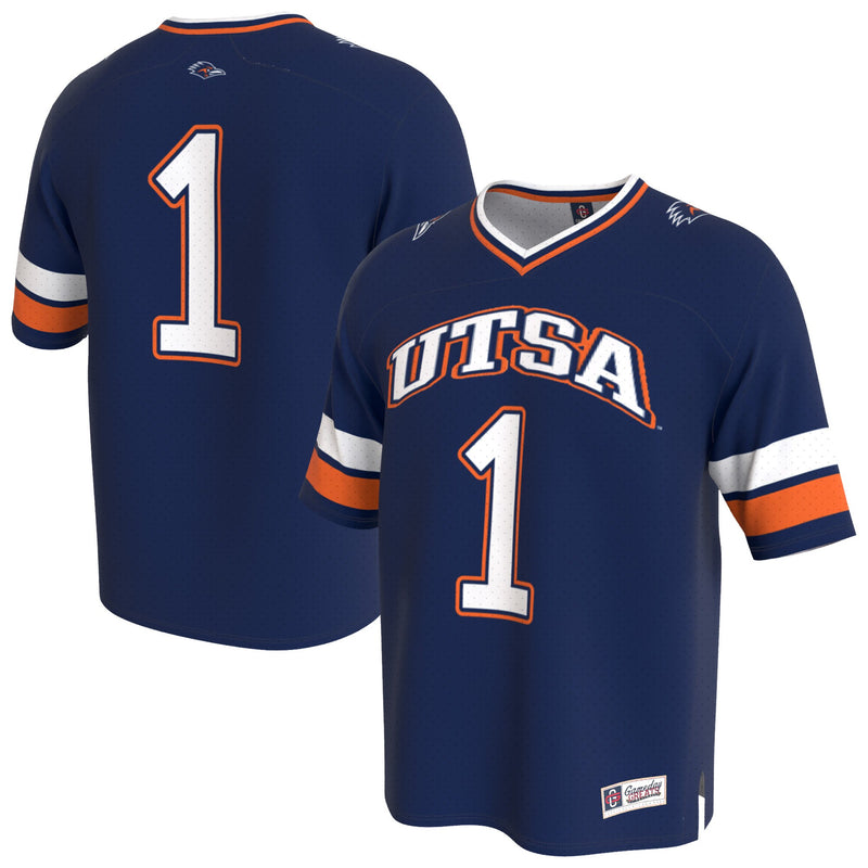 UTSA Roadrunners Football Jersey, Navy Fashion Lightweight Sportswear Jersey Shirt, Lightweight Breathable Athletic Jersey, Casual Gift for Men