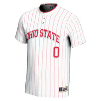 Ohio State Buckeyes Lightweight Softball Jersey, White Sportswear Jersey Shirt, Lightweight Breathable Athletic Jersey, Casual Gift for Men