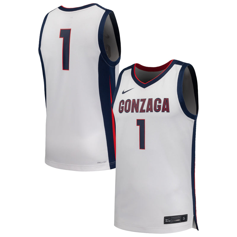 Gonzaga Bulldogs Basketball Jersey, White Replica Sportswear Jersey Shirt, Sleeveless Athletic Tank Jersey, Casual Gift for Men