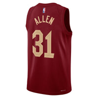 Jarrett Allen Cleveland Cavaliers Basketball Jersey, Maroon Sportswear Jersey Shirt, Sleeveless Athletic Tank Jersey, Casual Gift for Men