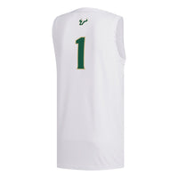 South Florida Bulls Basketball Jersey, White Replica Sportswear Jersey Shirt, Sleeveless Athletic Tank Jersey, Casual Gift for Men