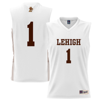 Lehigh Mountain Hawks Basketball Jersey, White Lightweight Sportswear Jersey Shirt, Sleeveless Athletic Tank Jersey, Casual Gift for Men