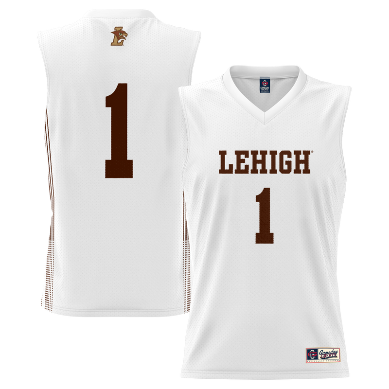 Lehigh Mountain Hawks Basketball Jersey, White Lightweight Sportswear Jersey Shirt, Sleeveless Athletic Tank Jersey, Casual Gift for Men
