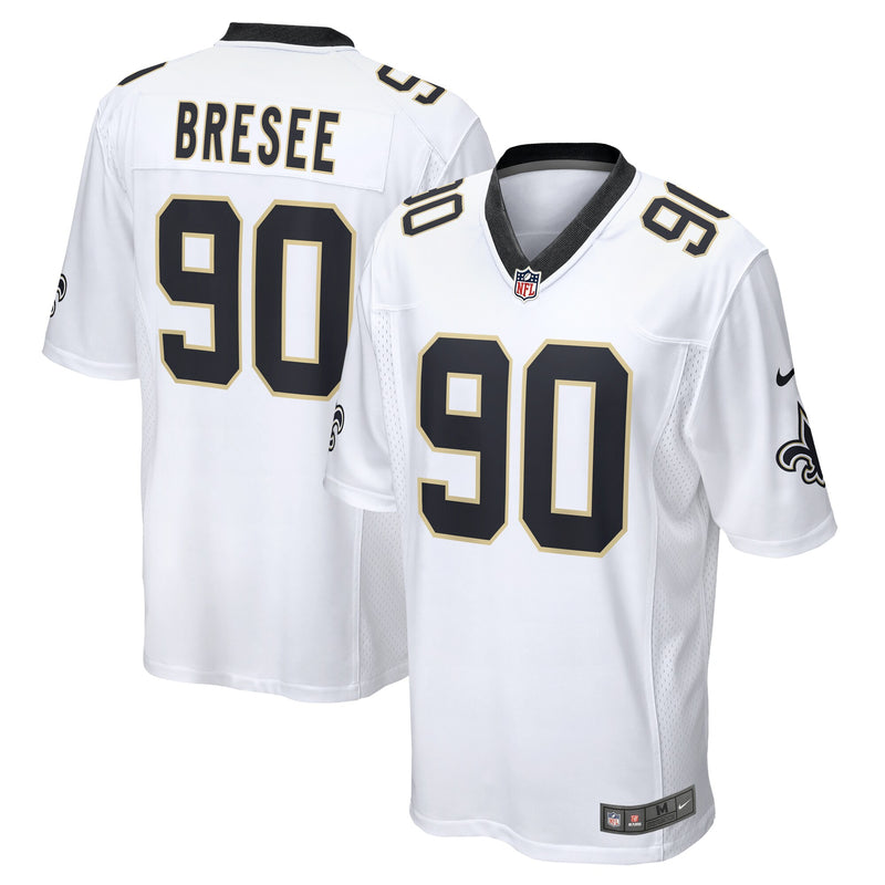 Bryan Bresee New Orleans Saints Football Jersey, White Game Sportswear Jersey Shirt, Lightweight Breathable Athletic Jersey, Casual Gift for Men
