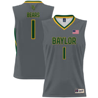 Baylor Bears Basketball Jersey, Gray Lightweight Sportswear Jersey Shirt, Sleeveless Athletic Tank Jersey, Casual Gift for Men