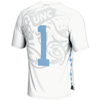 North Carolina Tar Heels Lacrosse Jersey, White Lightweight Sportswear Jersey Shirt, Lightweight Breathable Athletic Jersey, Casual Gift for Men