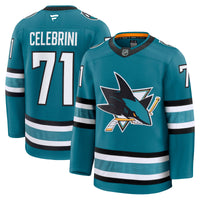 Macklin Celebrini San Jose Sharks Hockey Jersey, Teal Premium Sportswear Jersey Shirt, Long Sleeve Hockey Sweater Jersey, Casual Gift for Men