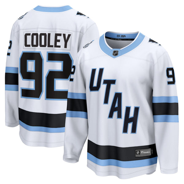 Utah Mammoth Logan Cooley White Away Breakaway Player Jersey
