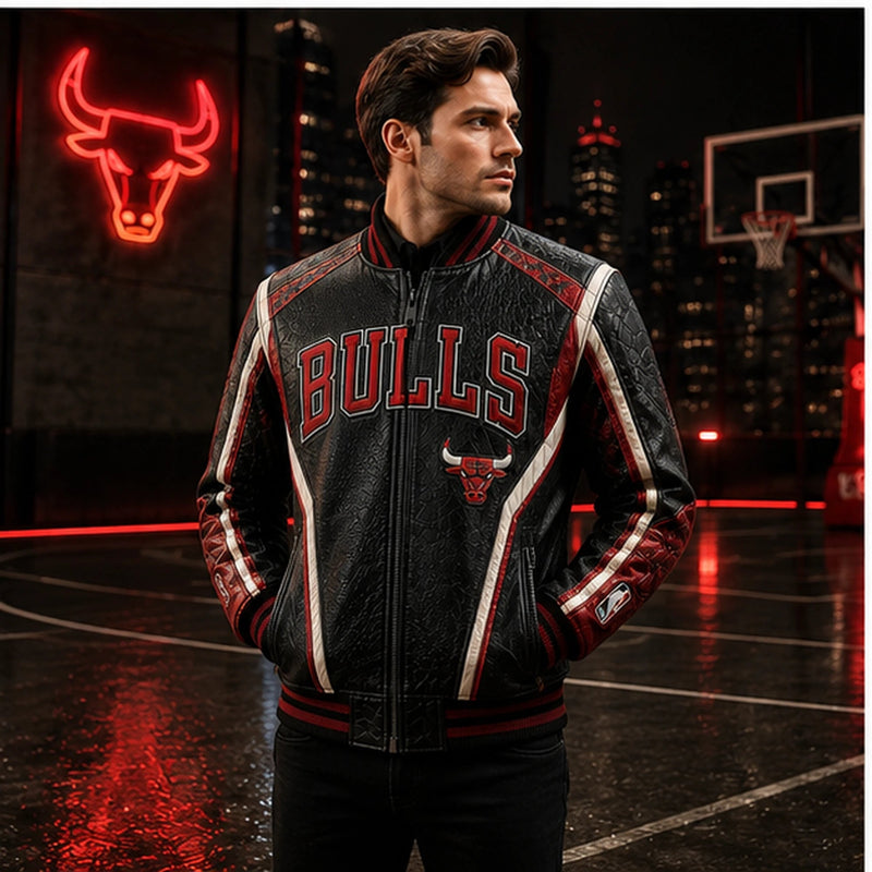CHI Nightcourt - Red, Black and Bone Panel Jacket