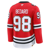 Connor Bedard Chicago Blackhawks Hockey Jersey, Red Premium Sportswear Jersey Shirt, Long Sleeve Hockey Sweater Jersey, Casual Gift for Men