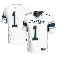 Utah State Aggies Football Jersey, White Sportswear Jersey Shirt, Lightweight Breathable Athletic Jersey, Casual Gift for Men, Style 200594333