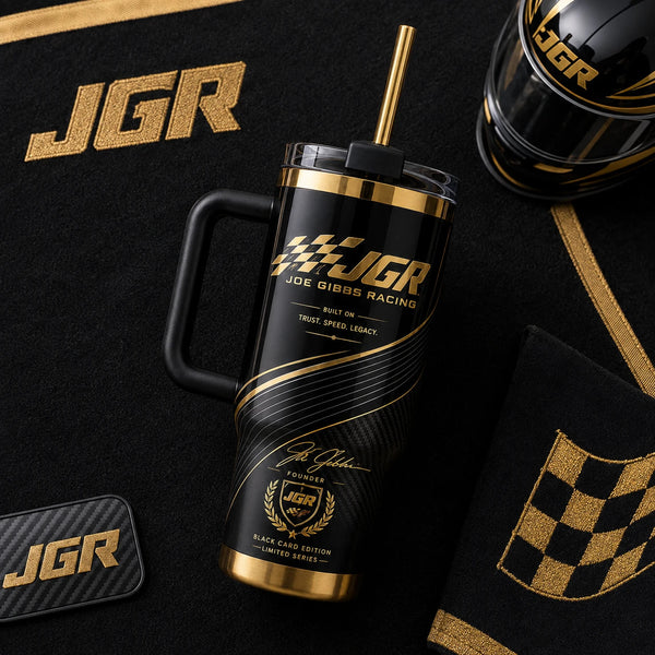 JGR in Black and Gold - Checkered Flag Legacy Tumbler - main