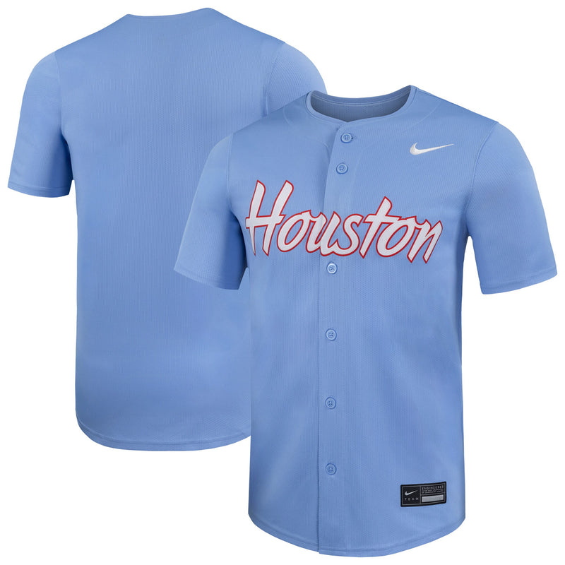 Houston Cougars Baseball Jersey, Light Blue Limited Sportswear Jersey Shirt, Lightweight Breathable Athletic Jersey, Casual Gift for Men