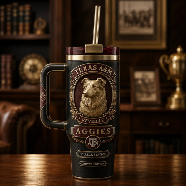 TAMU Reveille - A Portrait Study in Maroon and Gold - main