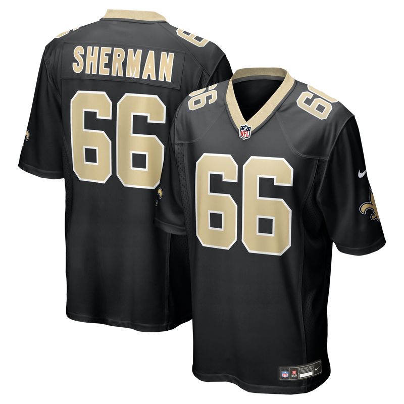 William Sherman New Orleans Saints Football Jersey, Black Sportswear Jersey Shirt, Lightweight Breathable Athletic Jersey, Casual Gift for Men