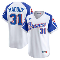 Greg Maddux Atlanta Braves Baseball Jersey, White Limited Sportswear Jersey Shirt, Lightweight Breathable Athletic Jersey, Casual Gift for Men