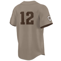 Texas A&M Aggies Baseball Jersey, Khaki Lightweight Sportswear Jersey Shirt, Lightweight Breathable Athletic Jersey, Casual Gift for Men