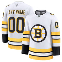Boston Bruins Hockey Jersey, White Premium Away Sportswear Jersey Shirt, Long Sleeve Hockey Sweater Jersey, Casual Gift for Men, Style 203133904