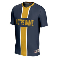 Notre Dame Fighting Irish Soccer Jersey, Navy Sportswear Jersey Shirt, Lightweight Breathable Athletic Jersey, Casual Gift for Men