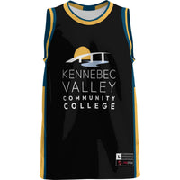 Kennebec Valley Community College Basketball Jersey, Black Sportswear Jersey Shirt, Sleeveless Athletic Tank Jersey, Casual Gift for Men