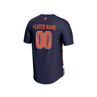 Virginia Cavaliers Soccer Jersey, Navy/Orange Fashion Sportswear Jersey Shirt, Lightweight Breathable Athletic Jersey, Casual Gift for Men