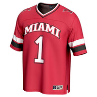 Miami University RedHawks Football Jersey, Red Fashion Sportswear Jersey Shirt, Lightweight Breathable Athletic Jersey, Casual Gift for Men