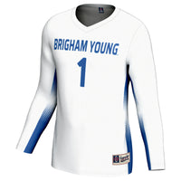 BYU Cougars Volleyball Jersey, White Lightweight Sportswear Jersey Shirt, Lightweight Breathable Athletic Jersey, Casual Gift for Men