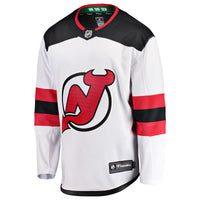 New Jersey Devils Hockey Jersey, White Breakaway Away Sportswear Jersey Shirt, Long Sleeve Hockey Sweater Jersey, Casual Gift for Men