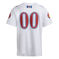 Kansas Jayhawks Football Jersey, White Sportswear Jersey Shirt, Lightweight Breathable Athletic Jersey, Casual Gift for Men, Style 202538872