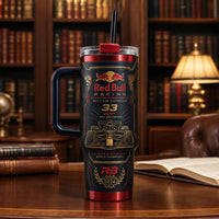 Circuit Crest - RB 33 Black and Gold Racing Tumbler