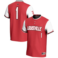Louisville Cardinals Softball Jersey, Red Lightweight Sportswear Jersey Shirt, Lightweight Breathable Athletic Jersey, Casual Gift for Men