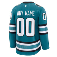 San Jose Sharks Hockey Jersey, Teal Premium Sportswear Jersey Shirt, Long Sleeve Hockey Sweater Jersey, Casual Gift for Men, Style 202055729