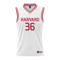 Harvard Crimson Basketball Jersey, White Lightweight Sportswear Jersey Shirt, Sleeveless Athletic Tank Jersey, Casual Gift for Men